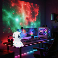 Mini projecteur réglable Lampe intelligente pour la maison pour tenir un livre Veilleuse Ciel étoilé Ondulations de l'eau Source d'alimentation USB Noir