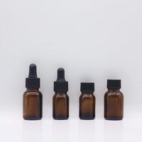 Botol cairan foundation, botol serum kaca Losion kemasan kosmetik amber, tutup bambu 5ml 10ml 15ml 20ml 30ml 50ml 100ml