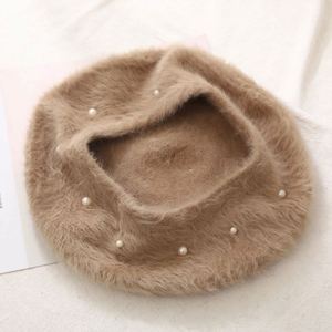 Béret français en laine couleur unie avec perles, vente en gros d'usine OEM en stock - Chapeau décontracté pour la plage et le sport - Product Image 2