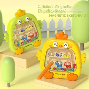 Pizarra Magnética de Doble Cara con Diseño de <span class=keywords><strong>Pollo</strong></span> y Cangrejo, Juguete Educativo <span class=keywords><strong>para</strong></span> Niños de 4 a 6 Años, en Caja de Color - Product Image 1