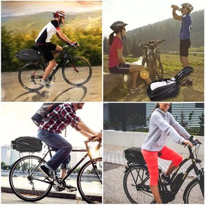 Wasserdichte Fahrrad-Gepäckträgertasche mit Hartschale, 10L Großes Fassungsvermögen, Hängende Mountainbike-Aufbewahrungstasche - Product Image 6