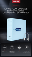Filtre à eau par osmose inverse pour évier, modèle le plus vendu, 600 GPD, conception sans réservoir, filtration en 3 étapes, pour hôtels et foyers