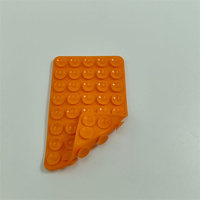 Porte-carte à ventouse double face en silicone pour téléphone portable compatible avec iPhone et téléphone Android