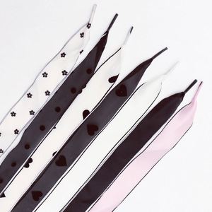 Cordones de zapatos trenzados de 2,5 cm de ancho, cordones planos para zapatillas con diseño de lunares, 80/100/120/140 cm, accesorios para zapatos, 1 par - Product Image 1