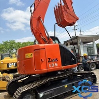 Excavatrice Hitachi Zx135 d'occasion en bon état, fabrication japonaise, 13 tonnes, d'origine, d'occasion, Hitachi Zx 135us Zaxis 135