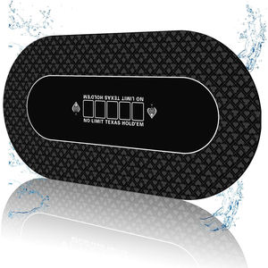 Impression par transfert thermique de logo personnalisé, tapis de table de <span class=keywords><strong>poker</strong></span> ovale carré en caoutchouc, Texas Hold'em, Blackjack, jeux de société, pliable automatiquement - Product Image 1