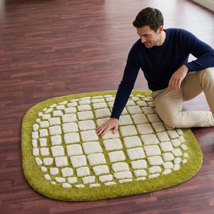 3D Hand Tufted Wool/<b>Silk</b> Eco-Friendly Multi-color thick soft Area Rug Creative Putting Carpet for Living Room Game Room kids - Product Image 2