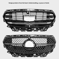 Grille d'admission GT Starry Sky W214 pour modèles 2024 Mercedes-Benz Classe E 260L 300L, grille avant éclairée en plastique avec maille centrale