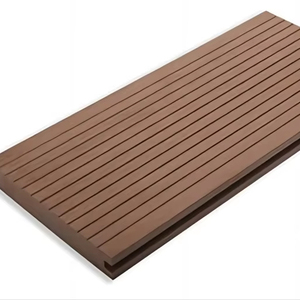 Hiện đại không thấm nước 18mm dày WPC decking với bề mặt hạt gỗ chống trượt ngoài trời tếch từ gỗ nguyên liệu nhựa nhà máy - Product Image 1