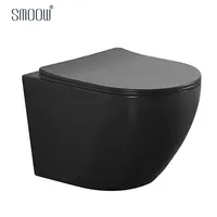 European WC Rimless Wall-Hung Toilet with One-time Glaze Technology