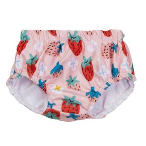 Maillot de bain pour bébé avec design à pression, taille extensible et confortable, couture latérale pour garçons et filles, pour couches de natation - Product Image 5