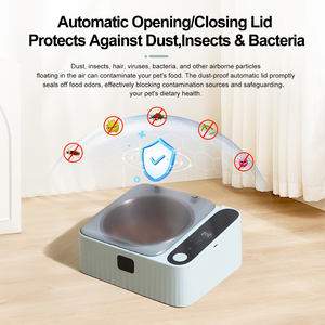 Bol automatique intelligent pour chat en gros OEM & ODM avec couvercle activé par capteur, bol surélevé pour animaux de compagnie en acier inoxydable 304, 350 ml - Product Image 2