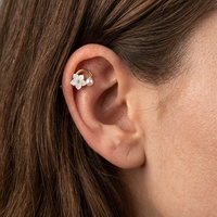 Bijoux de piercing en acier inoxydable 316L pour femme, pour piercing coach/Daith/cartilage, avec perle délicate, à filetage interne