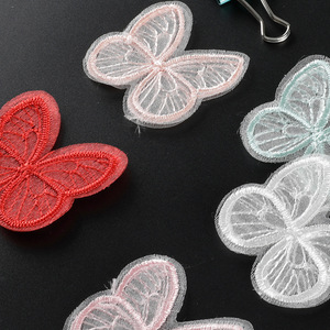 Etiqueta Bordada a Máquina de Poliéster con Diseño de Mariposa de Dibujos Animados, Parche Bordado, Adornos y Accesorios DIY para Bullet Journal - Product Image 3