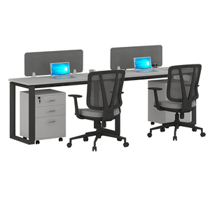 Station de travail pc de bureau, 4 places, pour quatre personnes, meuble de bureau, climatisation