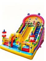 Château gonflable de haute qualité en PVC durable, certifié CE, avec toboggan, blocs de construction gonflables portables pour les fêtes d'enfants