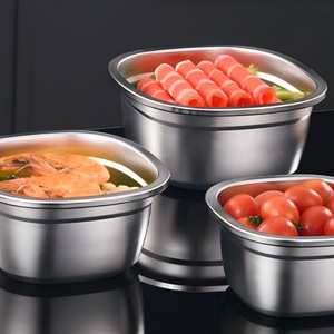 Conteneur de stockage alimentaire en acier inoxydable 304, rectangulaire, avec couvercle à clipser, compatible micro-ondes, utilisation au réfrigérateur - Product Image 4