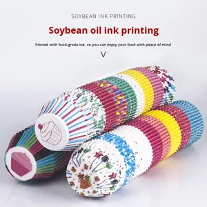 Venta al por mayor a prueba de aceite de chocolate pastel de arroz glutinoso vasos de papel nieve pastelería soportes de papel aproximadamente 100 herramientas para hornear - Product Image 1