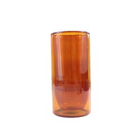 Tasse à café et à eau en verre borosilicate double couche, fabrication industrielle, conservation de la chaleur, design moderne et simple, forme ovale transparente