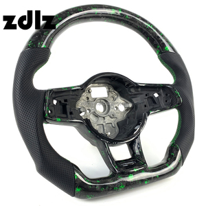 Volante in fibra di carbonio forgiato su misura per Volkswagen <span class=keywords><strong>Golf</strong></span> <span class=keywords><strong>7</strong></span> MK7 Mk7.5 GTI <span class=keywords><strong>accessori</strong></span> interni auto - Product Image 2