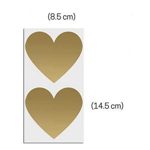 Etiquetas Autoadhesivas Golden Heart, Papel Dorado Brillante, Pegatinas Promocionales con Forma Irregular, Diseño Atractivo - Product Image 3