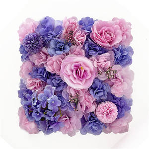 <span class=keywords><strong>Panneau</strong></span> mural de fleurs artificielles en soie hydrangea et pivoine 35x35cm imperméable réutilisable pour mariage, Noël, remise de diplôme - Product Image 6