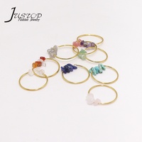 Bagues de fiançailles classiques en laiton plaqué or rose, écologiques, avec pierres précieuses en quartz aventurine serties en canal pour femme