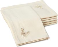 Sets de table en pur coton, sets de table brodés à volants, sets de table lavables, serviettes en tissu