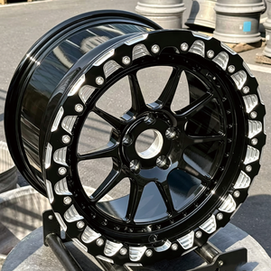 Jantes en aluminium forgées monobloc Beadlock 16 17 18 19 20 pouces 5*114.3 5*127 6*139.7 6*135 Noir brillant pour Land <span class=keywords><strong>Cruiser</strong></span> - Product Image 1
