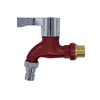 Bibcocks Robinet à bavette mural moderne Prix Robinet en plastique PP Bleu Blanc Vert Couleurs Acier inoxydable pour bassin de machine à laver