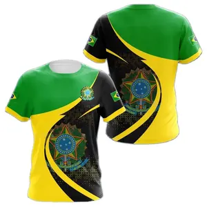 Camisetas de Fútbol de la Selección Brasileña, Ropa Deportiva Informal para Hombre, Camiseta de Cuello Redondo de Manga Corta para Fanáticos, 3D, 180 Gramos - Product Image 6