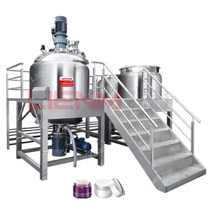 Liquid Soap Making Machine 1000L Vacuum Deodorizing Detergent Mixing Machine Cosmetic Vacuum Homogenizing Emulsion Mixer