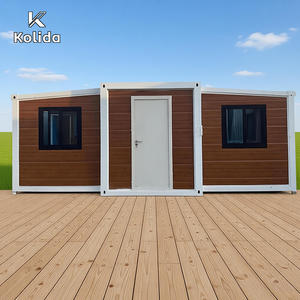 Раздвижной контейнерный дом Kolida 20 футов с двумя крыльями |   Мобильный дом-префаб |   Стены и кровли из пенополистирола (EPS) |   Простая установка - Product Image 2