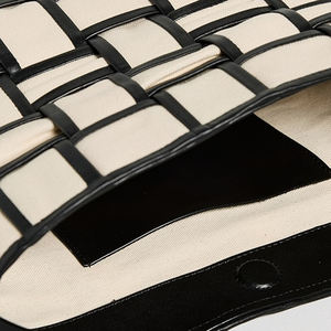 Mini bolso de mano tejido con borde personalizado de verano Vintage para mujer, bolso de lona a la moda de un solo hombro, cierre de botón, axila clásica - Product Image 3