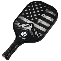 Raquette de pickleball élégante en fibre de carbone 16 mm, logo personnalisé, OEM, vente en gros, fournisseur d'usine, faible MOQ