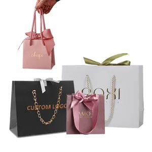 Customized Mini Kraft Paper Cosmetic Party Welcome Bag With Logo Print