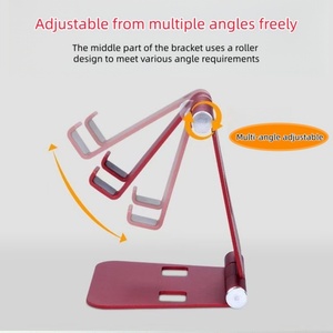 2025 có thể điều chỉnh có thể gập lại <span class=keywords><strong>Maya</strong></span> đỏ hợp kim nhôm đứng cho tất cả các điện thoại thông minh và máy tính bảng thuận tiện bàn người giữ điện thoại - Product Image 4