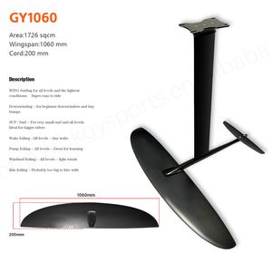 Nuevo diseño Hydrofoil GY1060 lámina de fibra de carbono deportes acuáticos 1726sqcm Kite Surfing Wing Foil tabla de surf eléctrica Hydrofoil Wingfoil - Product Image 2