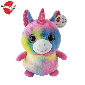Peluche con Grandi Occhi Glitterati, <span class=keywords><strong>Panda</strong></span> e Unicorno, Giocattoli Morbidi e Carini - Product Image 6