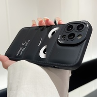 Étui tendance 17pro 16promax, designs à la mode avec dos transparent et antichoc pour iPhone 15