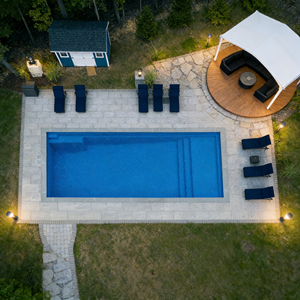 Piscine en fibre de verre de qualité supérieure, rectangulaire, préfabriquée, à faible entretien, pour complexe hôtelier, ODM, grande piscine en fibre de verre - Product Image 3