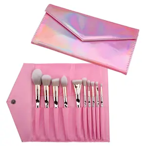 Kostenlose Probe 10 Stück Make-up Pinsel Set Hochwertige Ihre eigene Marke Make-up Pinsel Sets für Gesicht Schönheit Make-up