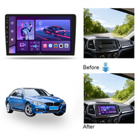 Autoradio Hengwell 9 pouces avec CarPlay et Android Auto, commande au volant, Mirror Link, montage sur tableau de bord, caméra de recul, USB