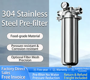 Système de pré-filtration liquide haute pression Cheero 5 pouces, 10 pouces, 20 pouces, manuel, pour usage industriel extérieur, boîtier en acier inoxydable 304/316 - Product Image 6