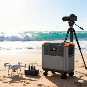 5376Wh สถานีพลังงานแบบพกพาพร้อมซ็อกเก็ต400W พับได้สำหรับกิจกรรมกลางแจ้ง LiFePO4มีแบตเตอรี่ฉุกเฉินในบ้าน - Product Image 6