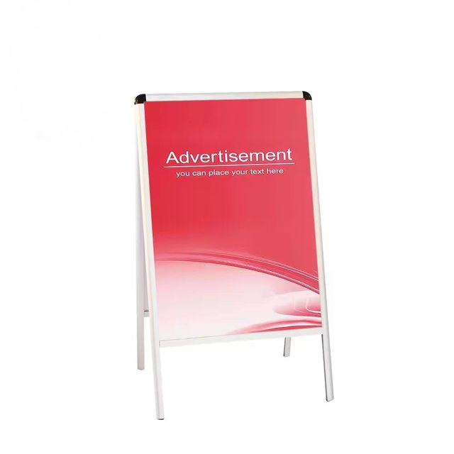 Easy A1 Folding Sidewalk Stand Restaurant Outdoor Advertising Aluminum Printed Poster Snap Frame Sign Pavilion Paving Sign Board