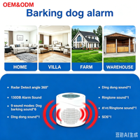Alarm Anjing Pengusir 12m Sensor Gerak Radar Rumah 120DB Bel Pintu Keamanan Keras Pengusir Nirkabel Otomatis