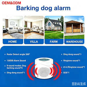 Alarme anti-aboiement pour chien, détecteur de mouvement radar 12m, sonnette de sécurité domestique 120DB, dissuasion sans fil automatique - Product Image 2