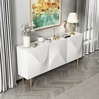Buffet noir moderne Buffet Armoire Salle à manger Console Table de rangement Décorer Cabinet Armoires de salon