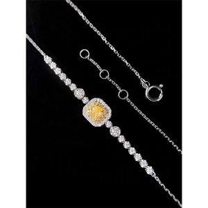 กำไลข้อมือเพชรทรงสี่เหลี่ยมสีเหลือง Xinfly ทอง 18k สำหรับผู้หญิง - Product Image 1